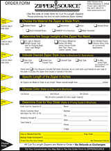 Cut-to-Length Zippers Order Form